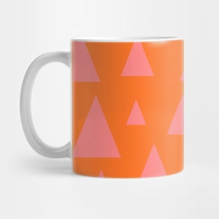 Orange and Pink Triangle Polka Dot Mug